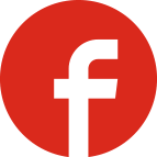 Facebook Icon wihtin a red circle